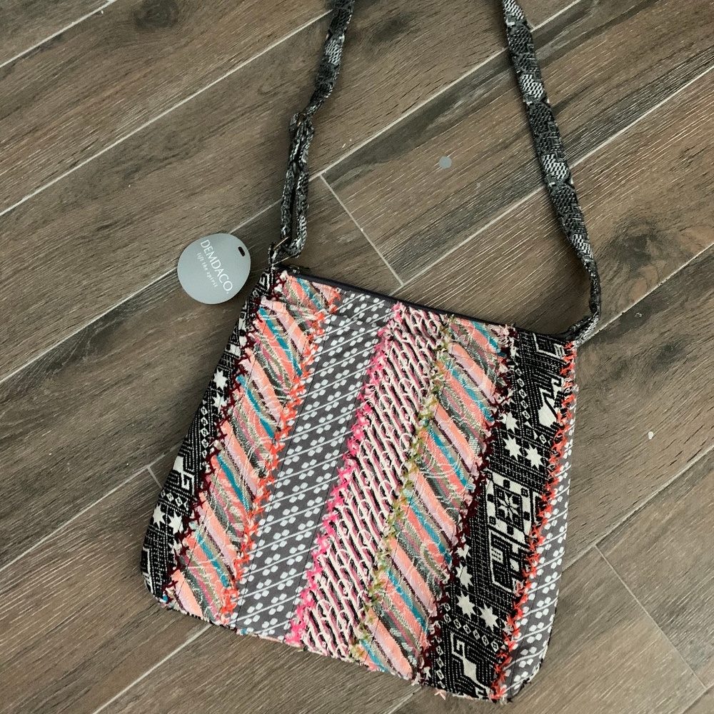 BRAND NEW DEMDACO woven crossbody bag